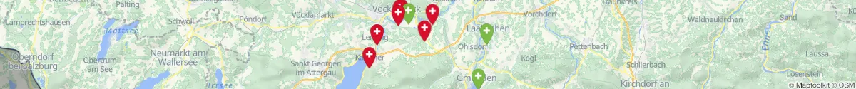Map view for Pharmacies emergency services nearby Aurach am Hongar (Vöcklabruck, Oberösterreich)